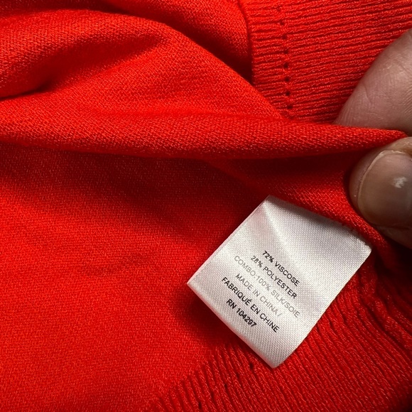 Milly Of New York Women's Button Down Red Cardigan Size M A03 - Picture 2 of 6